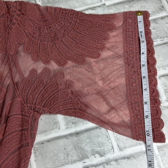 Rebellion Again dusty rose long kimono. Bohemian style. Lightweight. Size medium - Picture 9 of 14